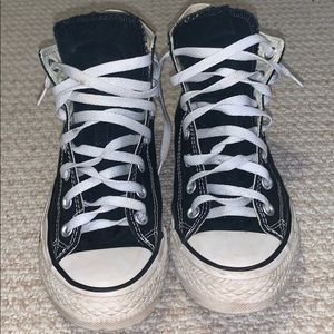 Black high top converse